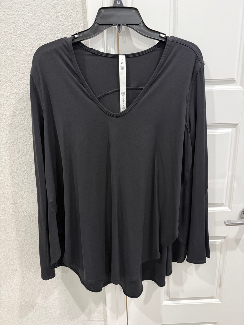 lululemon athletica Black Long Sleeve V-Neck Top